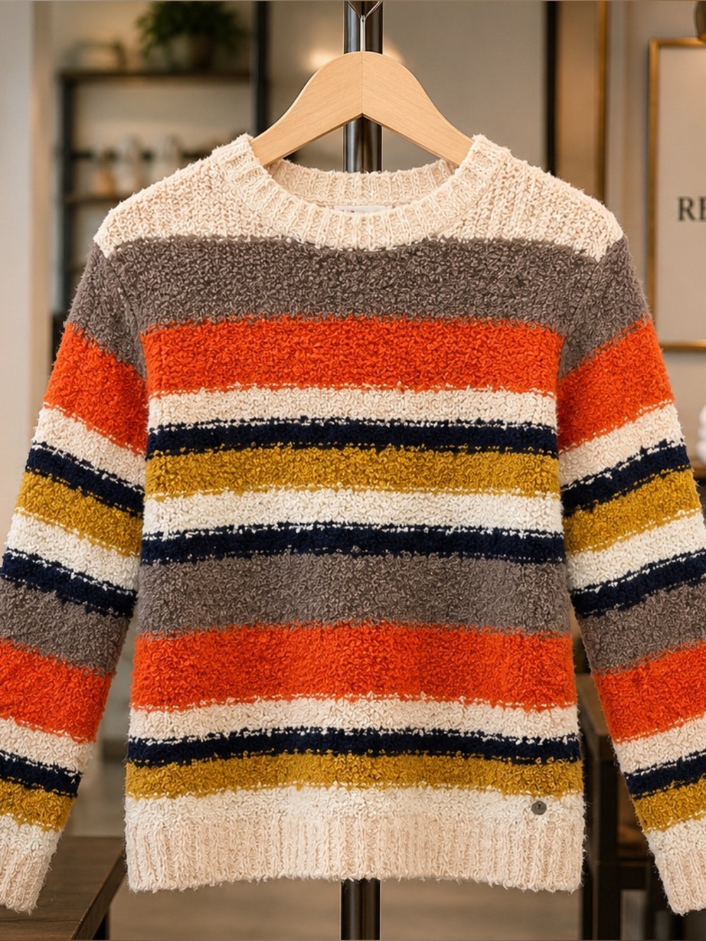 NUMPH- Make an Entrance stripe Sweater Sz L